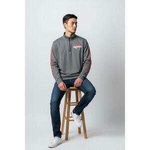 NFL New England Patriots Gray Quarter-Zip Pullover Men's Size Large New with Tag